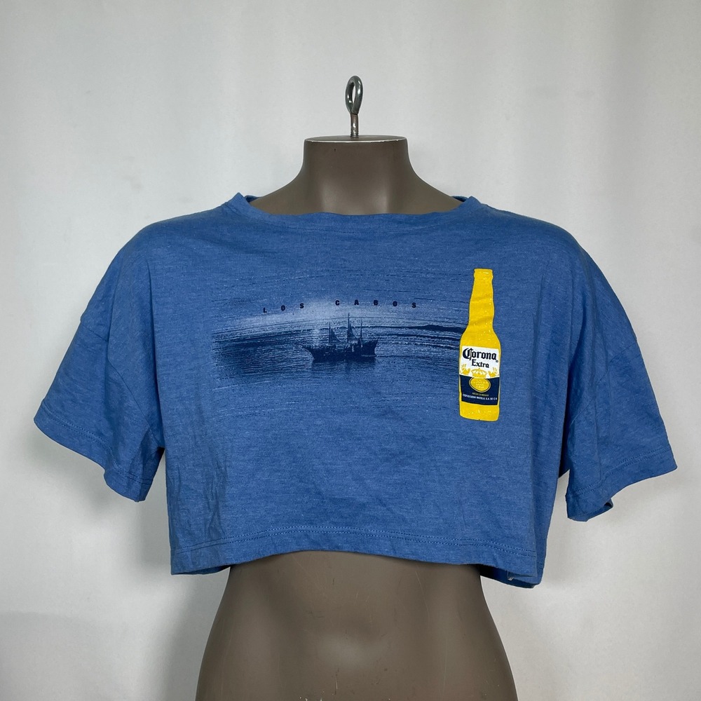 Corona Extra Beer Los Cabos Blue Crop Top Women's MEDIUM